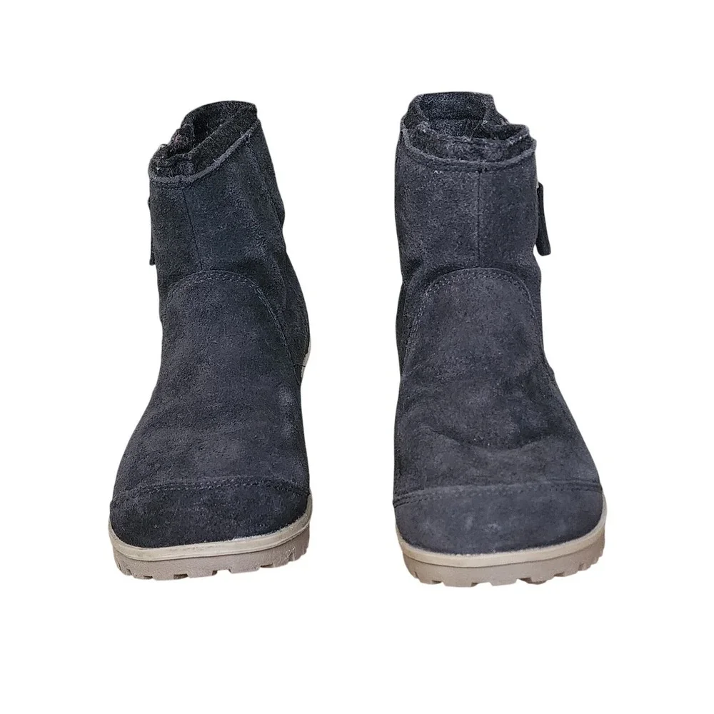 Sorel Meadow Zip Waterproof Suede‎ Winter Snow Boots Sz 7  Black